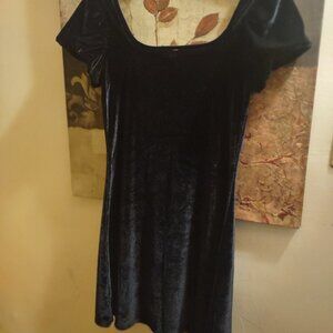 Black Velvet Short Dress